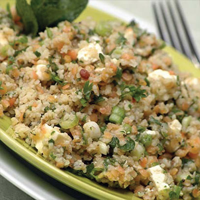 Lentil and Crushed Wheat Salad